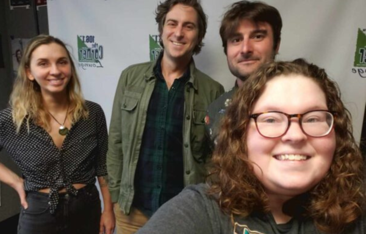 Adam's Plastic Pond in a selfie taken by 106.1 The Corner's Samantha in the Corner studio.