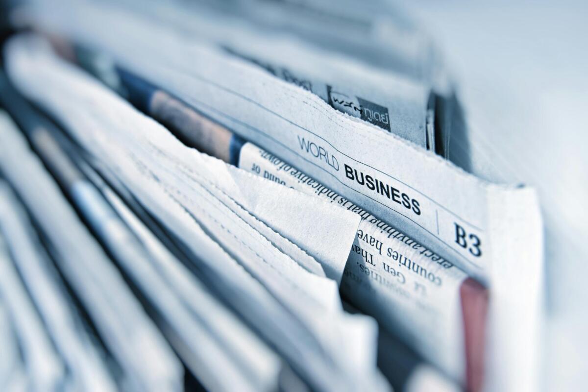 newspaper stack