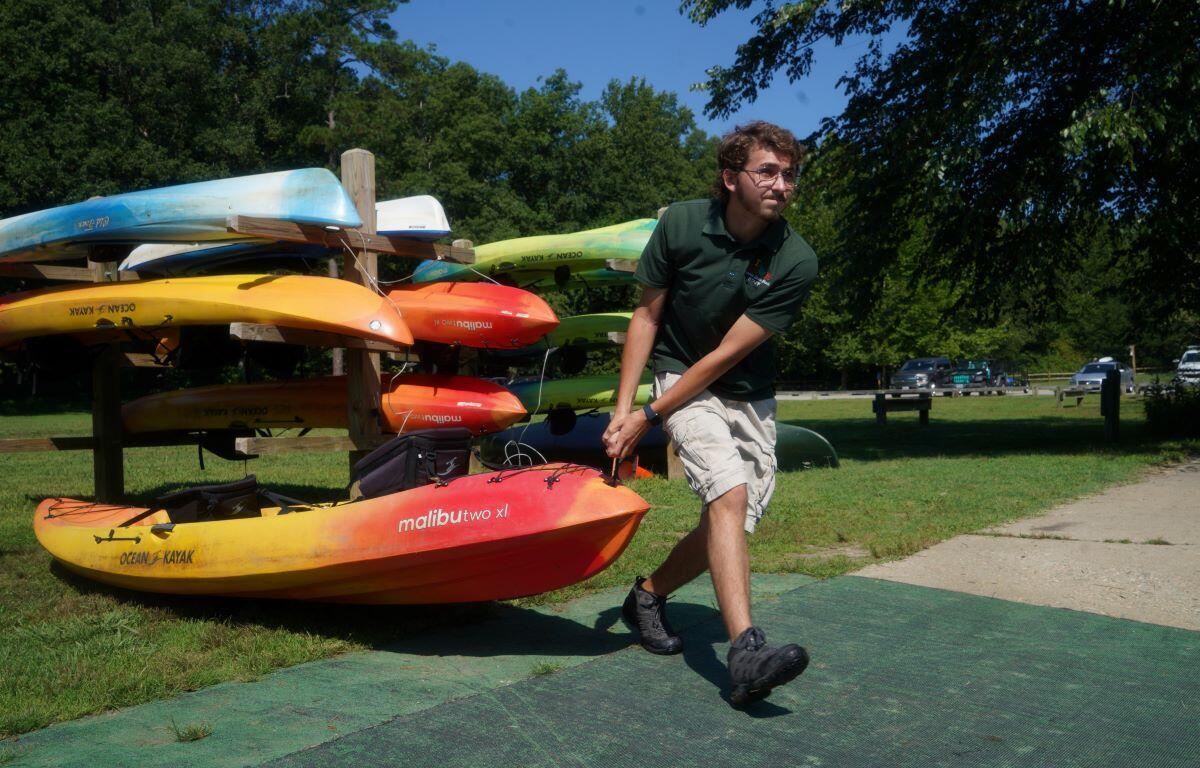 Virginia State Park ranger pulling boats