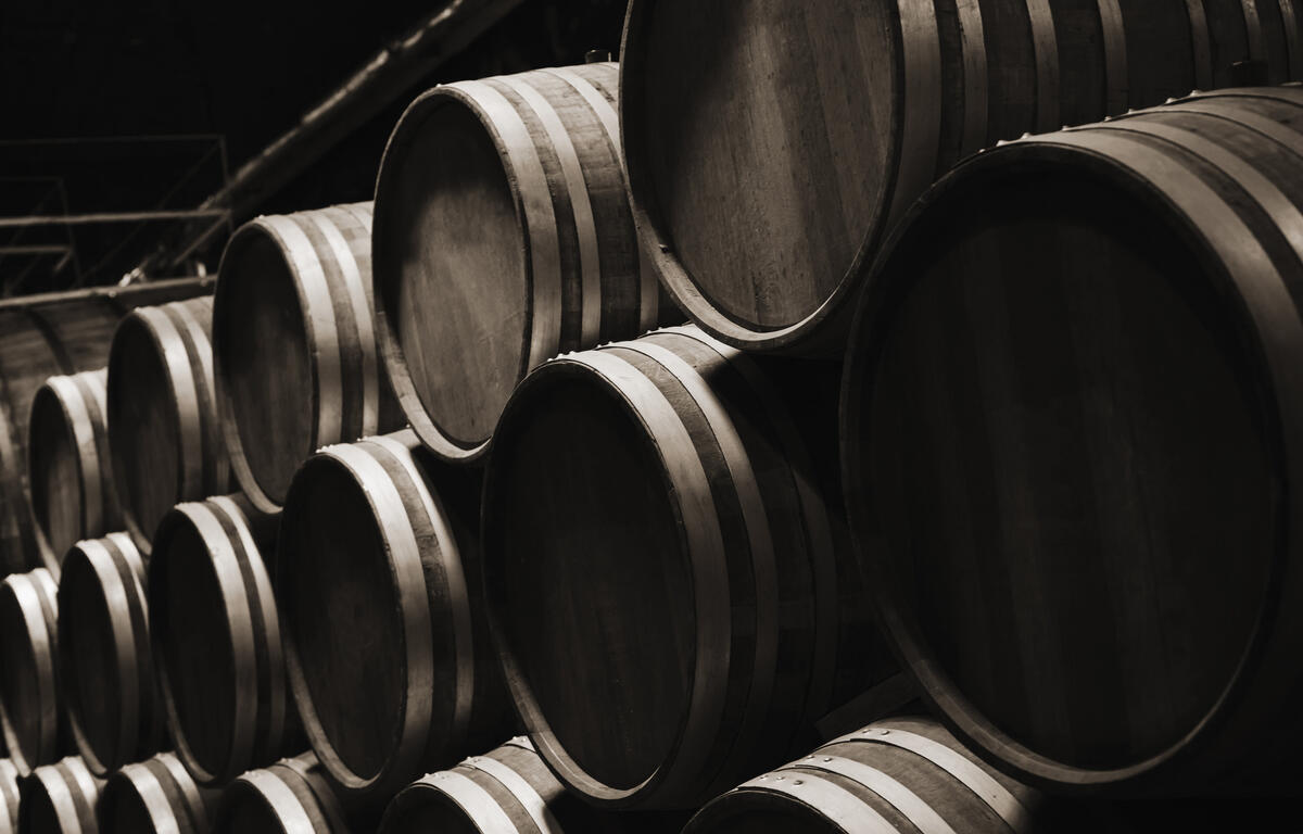 wine barrels