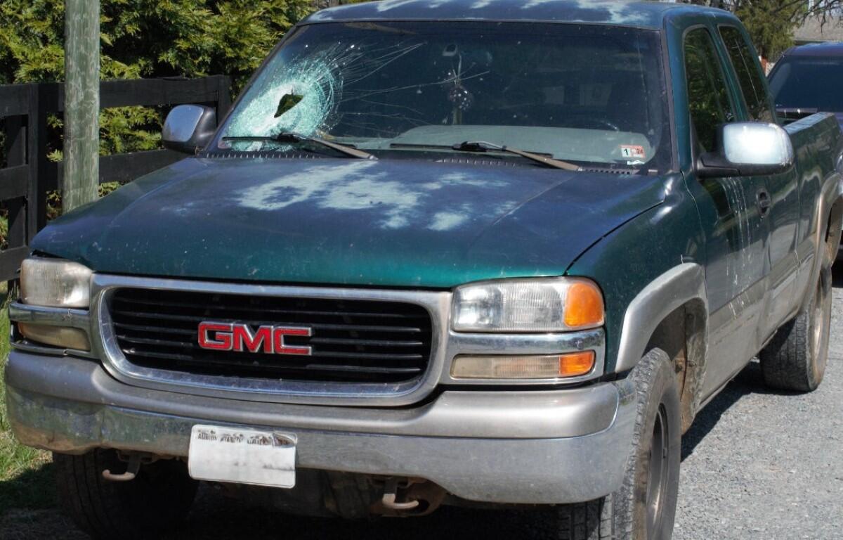Vehicle damaged on Nahor Manor Road