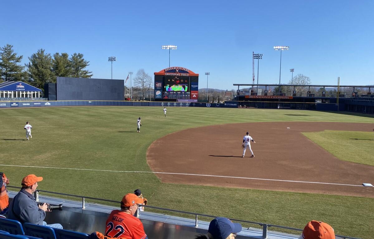 UVa baseball on Davenport Field at Disharoon Park