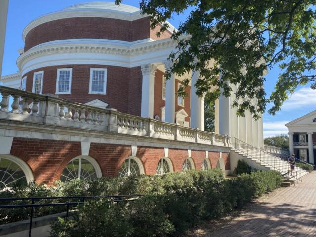 UVa Rotunda closeup from West Lawn view