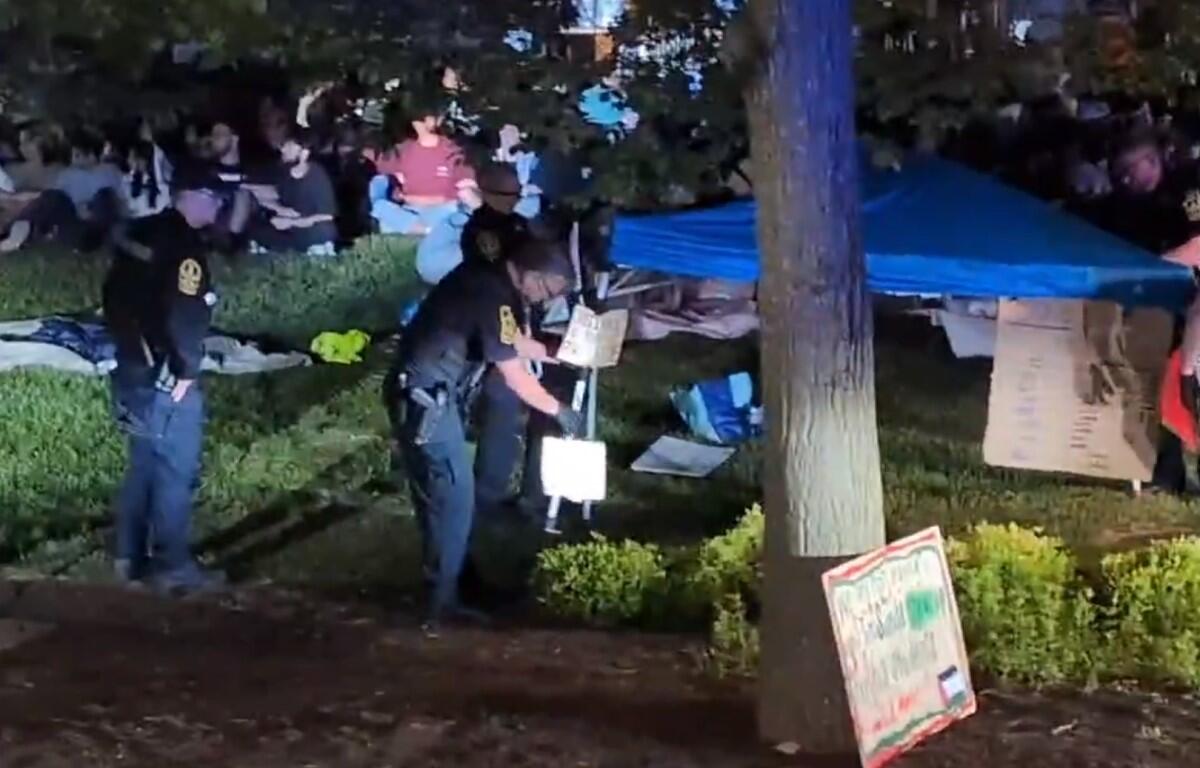 Va Tech pro-Palestine encampment