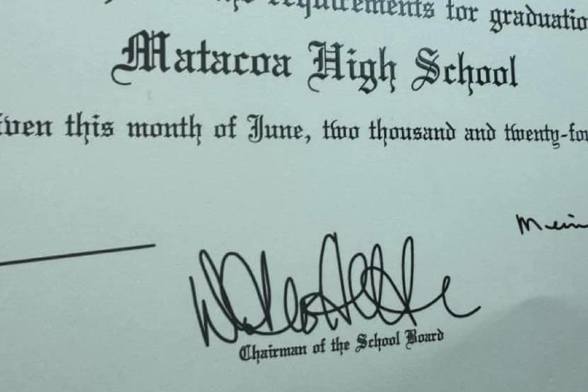 Misspelled Matoaca HS diploma