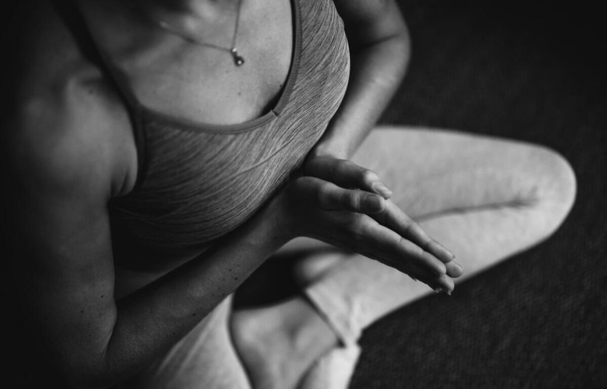 woman doing yoga