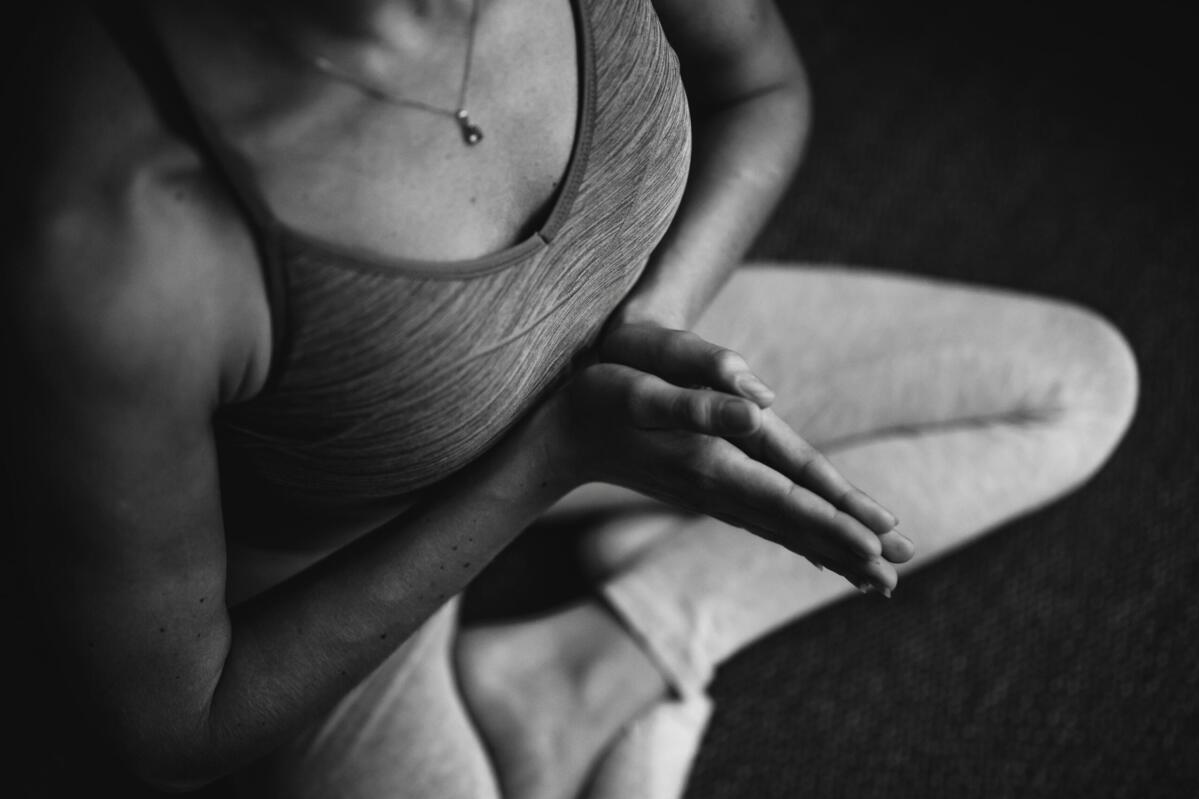 woman doing yoga