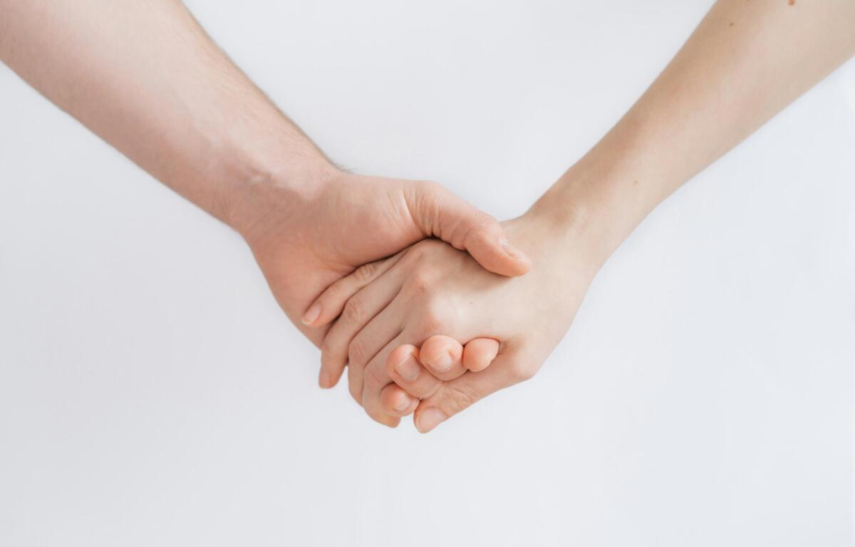 holding hands