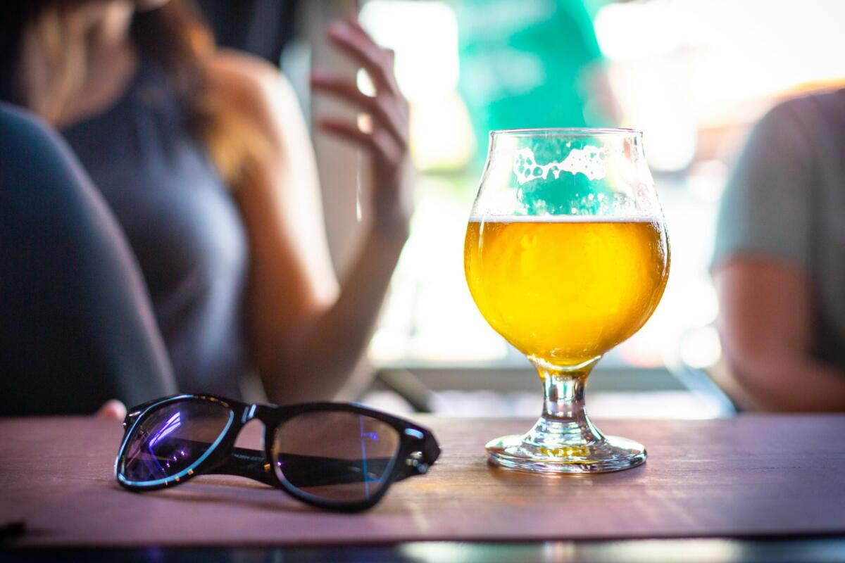 beer with sunglasses