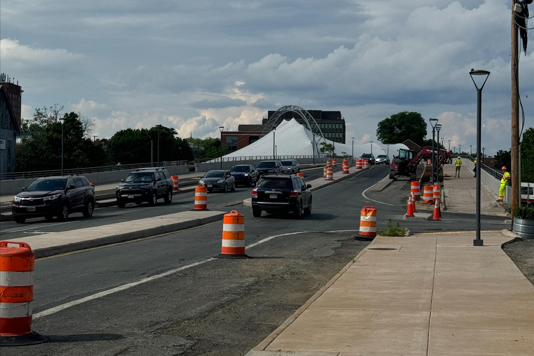 Belmont Bridge construction