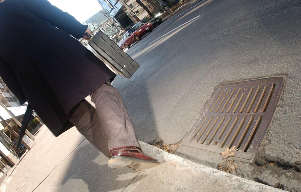 sidewalk and curb