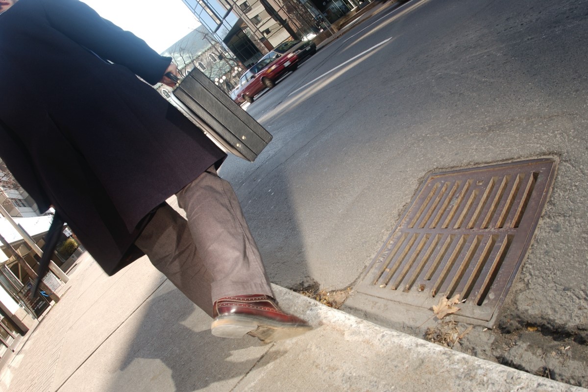 sidewalk and curb