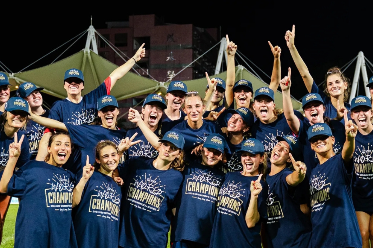 Alaimo and the Team USA U20 Women's Lacrosse World Championship (Credit:Virginiasports.com)