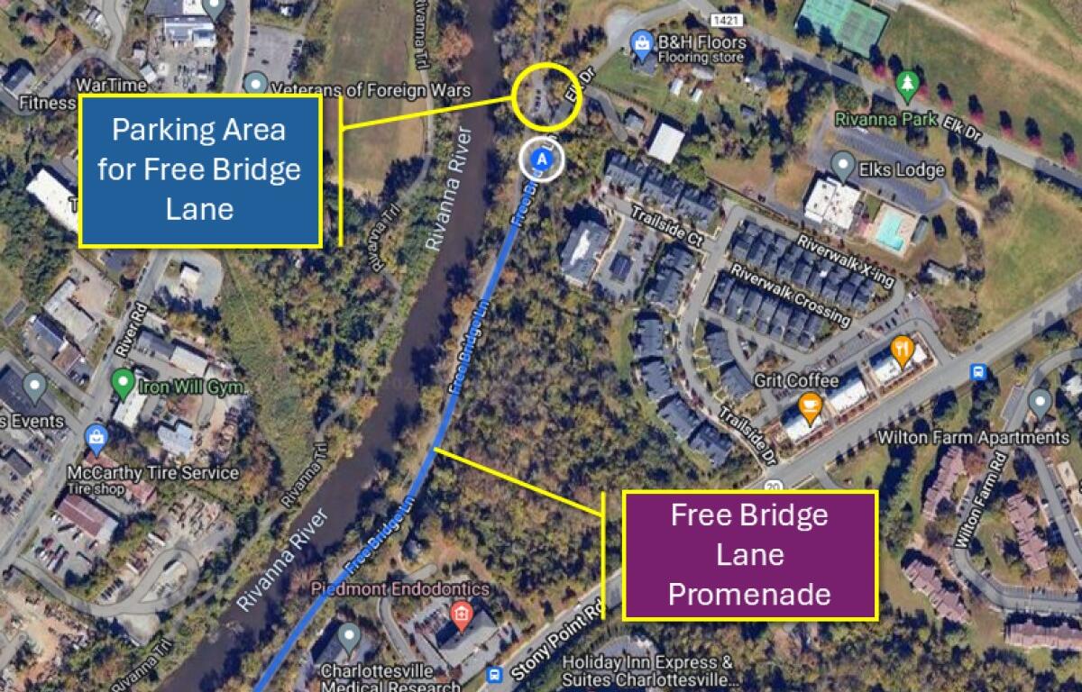 Free Bridge promenade map