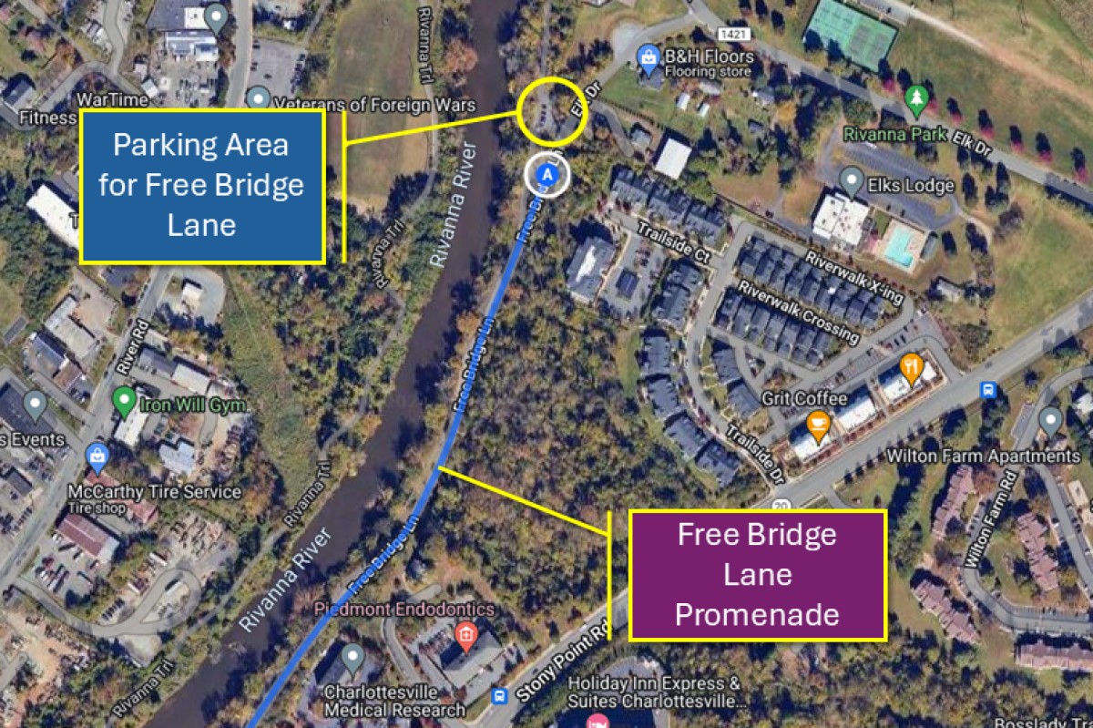 Free Bridge promenade map