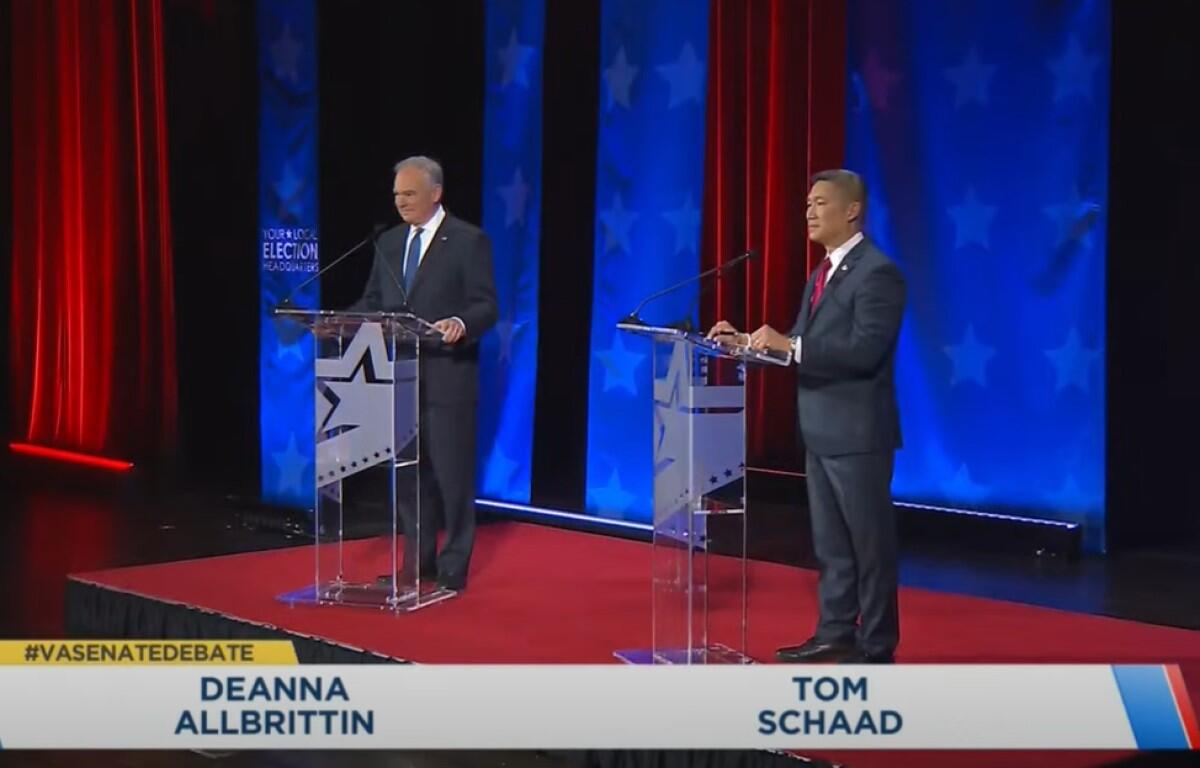 Tim Kaine and Hung Cao