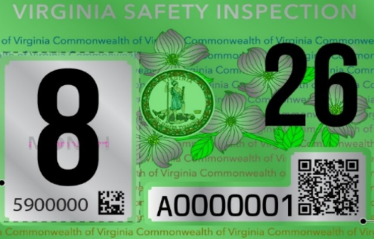 VirginiaStatePolice_VehicleSafetyInspectionSticker_Green