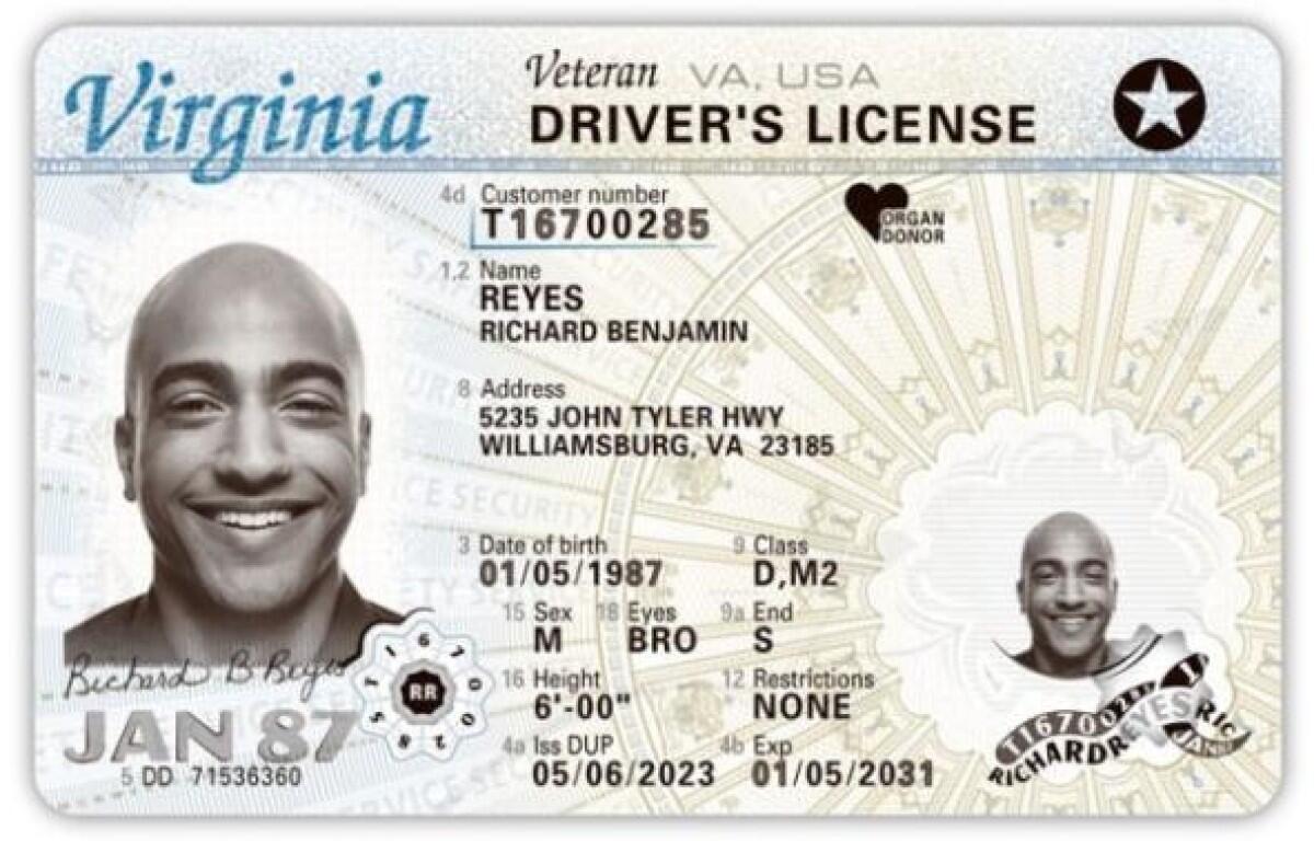 REAL ID example