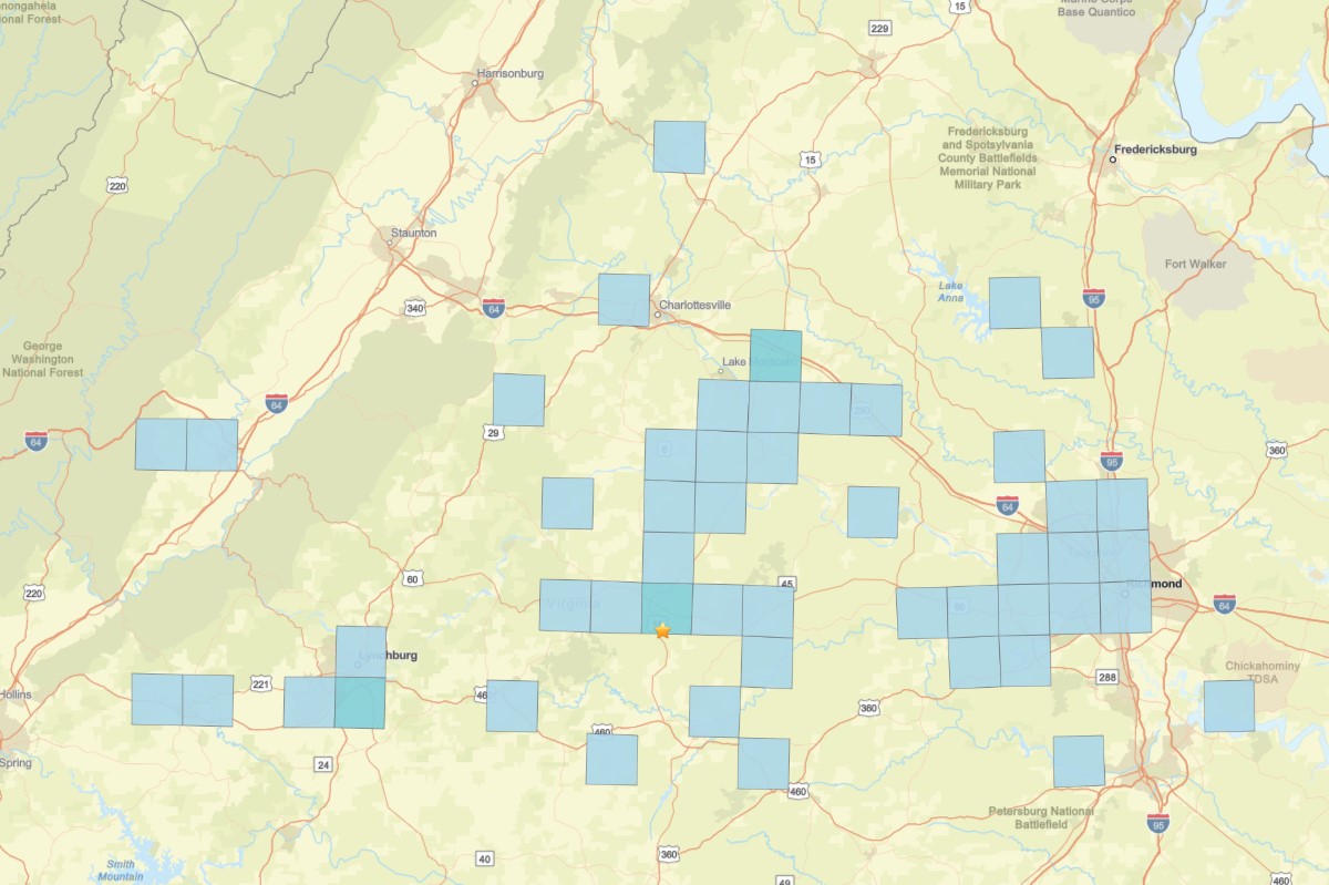 Dillwyn quake map