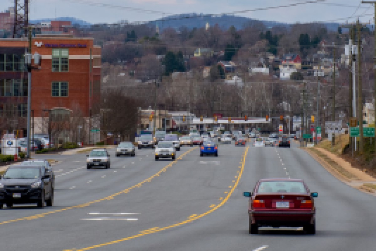 Route 250 westbound Pantops