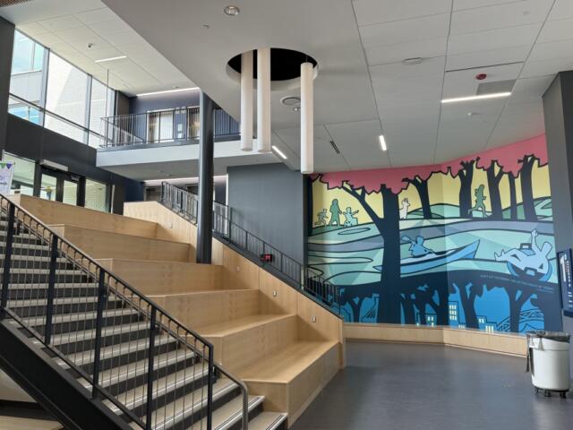 Cville Middle commons area
