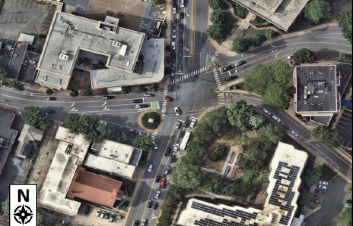 Ridge and West Main from overhead