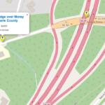 Map of Fontaine Ave bridge over Morey Creek