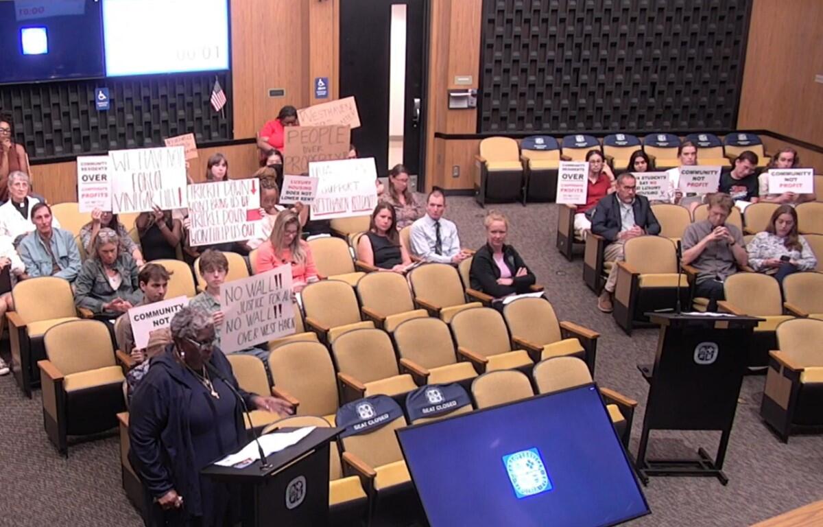 West Main high rise protest