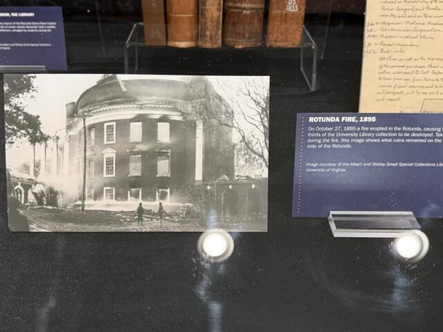 UVA Special Collections photo of 1895 Rotunda fire