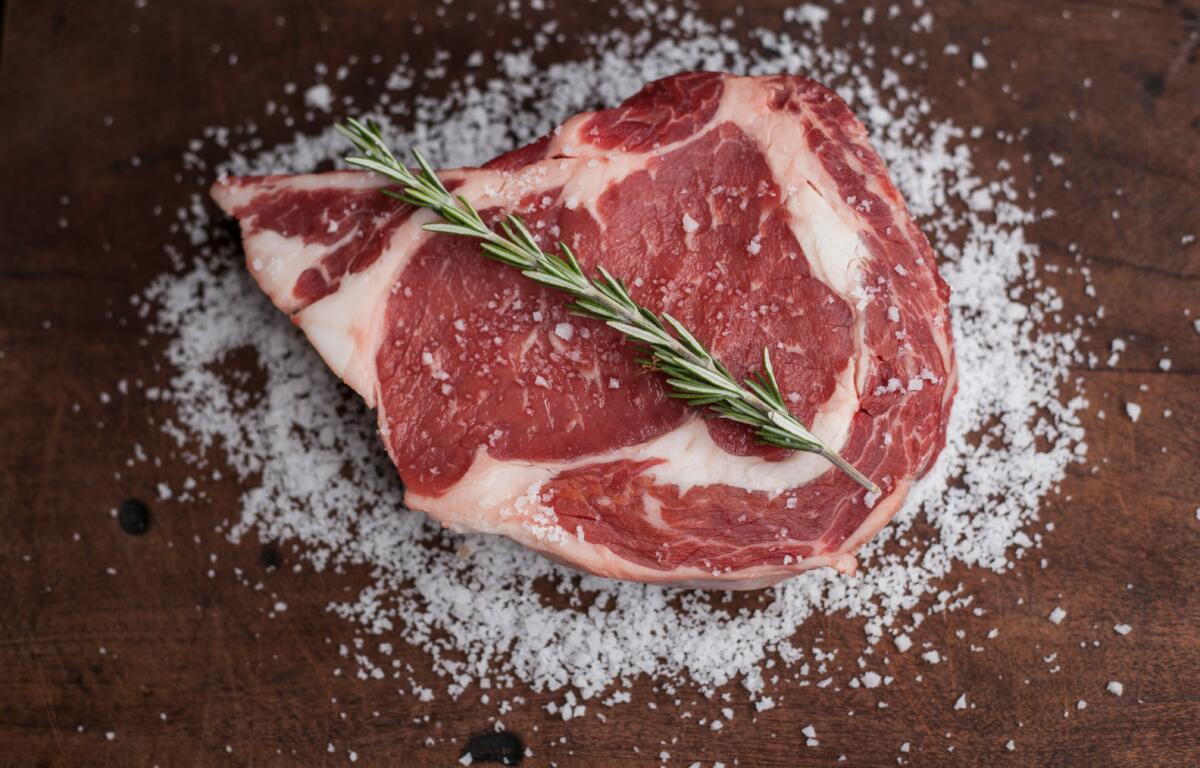 steak on salt