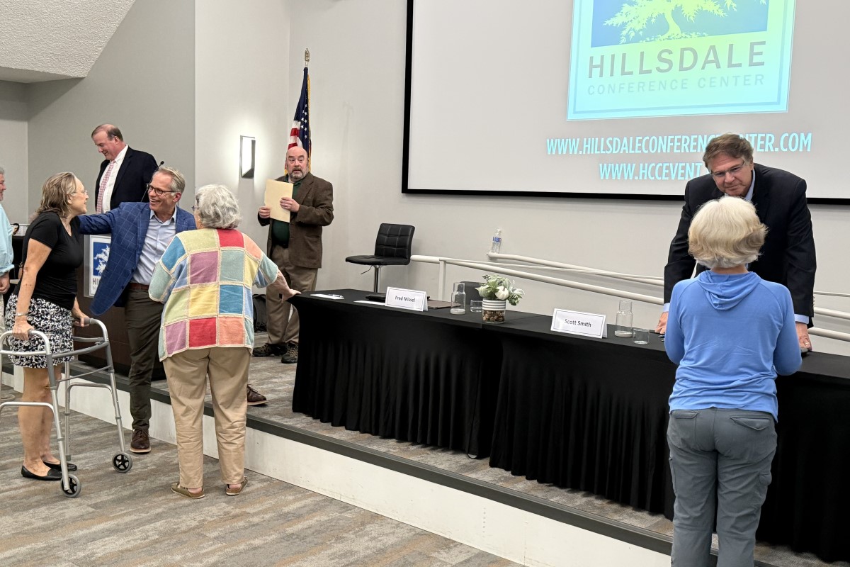 Fred Missel, left, Scott Smith, right