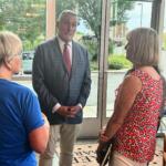 John Reid speaks to Albemarle voters
