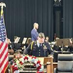 Patrick Kelly speaks at the American Legion's Veterans Day event.