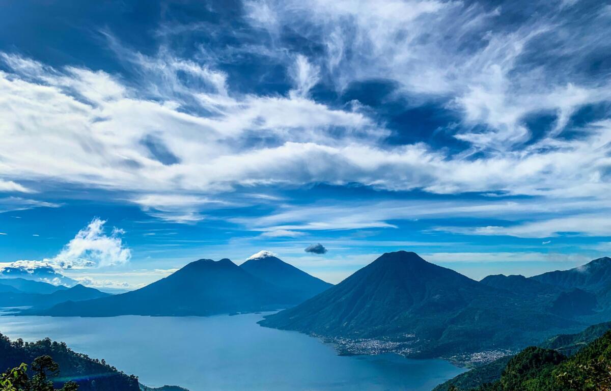Coast of Guatemala with mountains in the distance