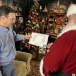 Dr Charles Broaddus and Santa