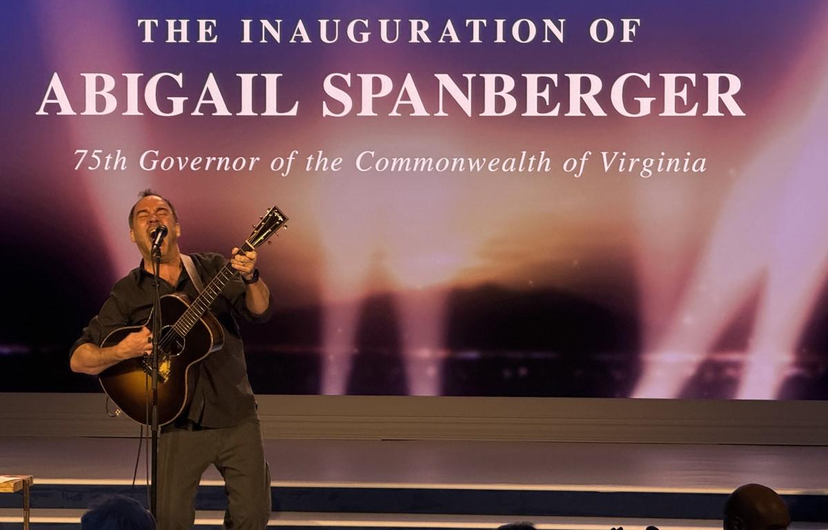 Dave Matthews performs at Abigail Spanberger 2026 Inaugural Ball