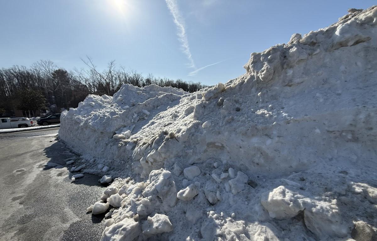 Barracks Shopping Center snow pile