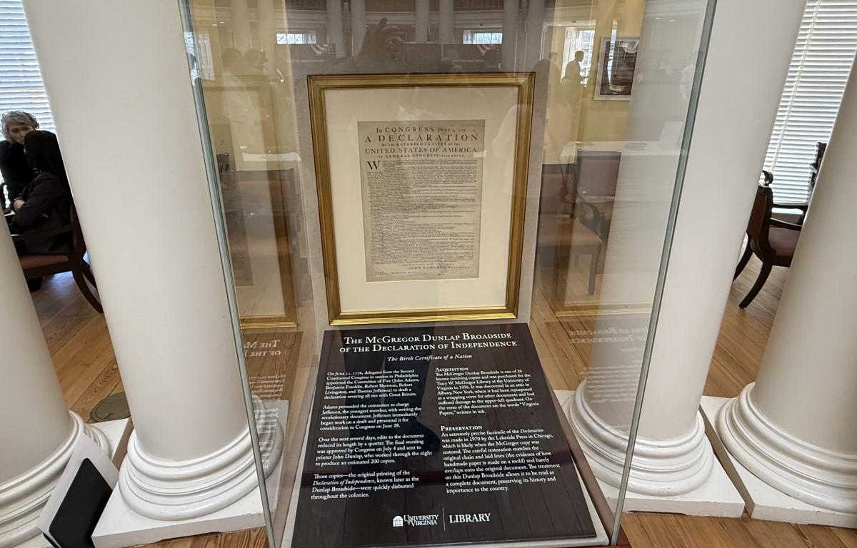 Declaration displayed in the Dome Room