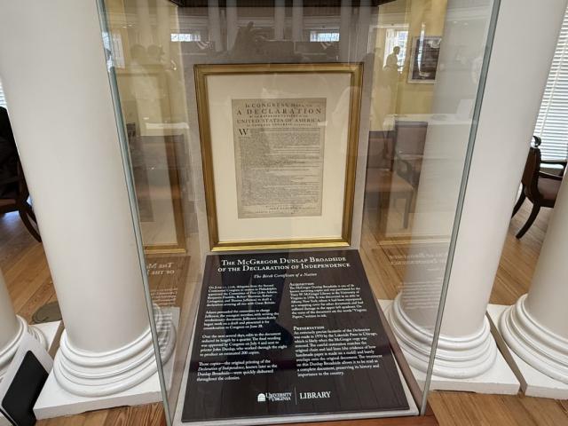 Declaration displayed in the Dome Room