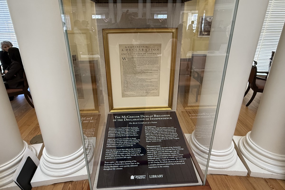 Declaration displayed in the Dome Room