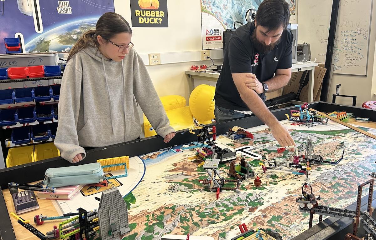 STAB Robotics team during a meeting