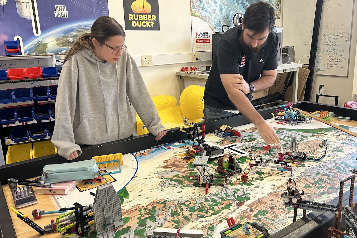 STAB Robotics team during a meeting