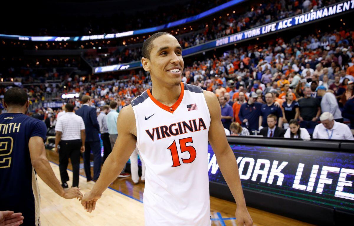 Malcolm Brogdon in a Virginia uniform