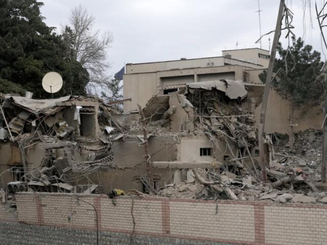 Destroyed Tehran radio tower