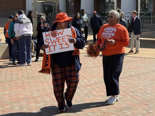 Myra Anderson and friend