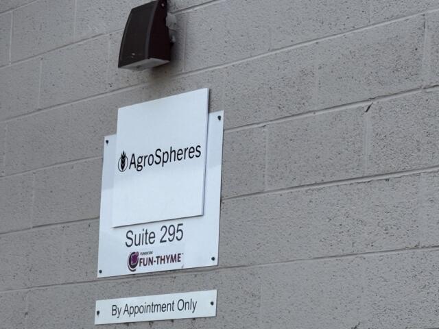 AgroSpheres entrance sign