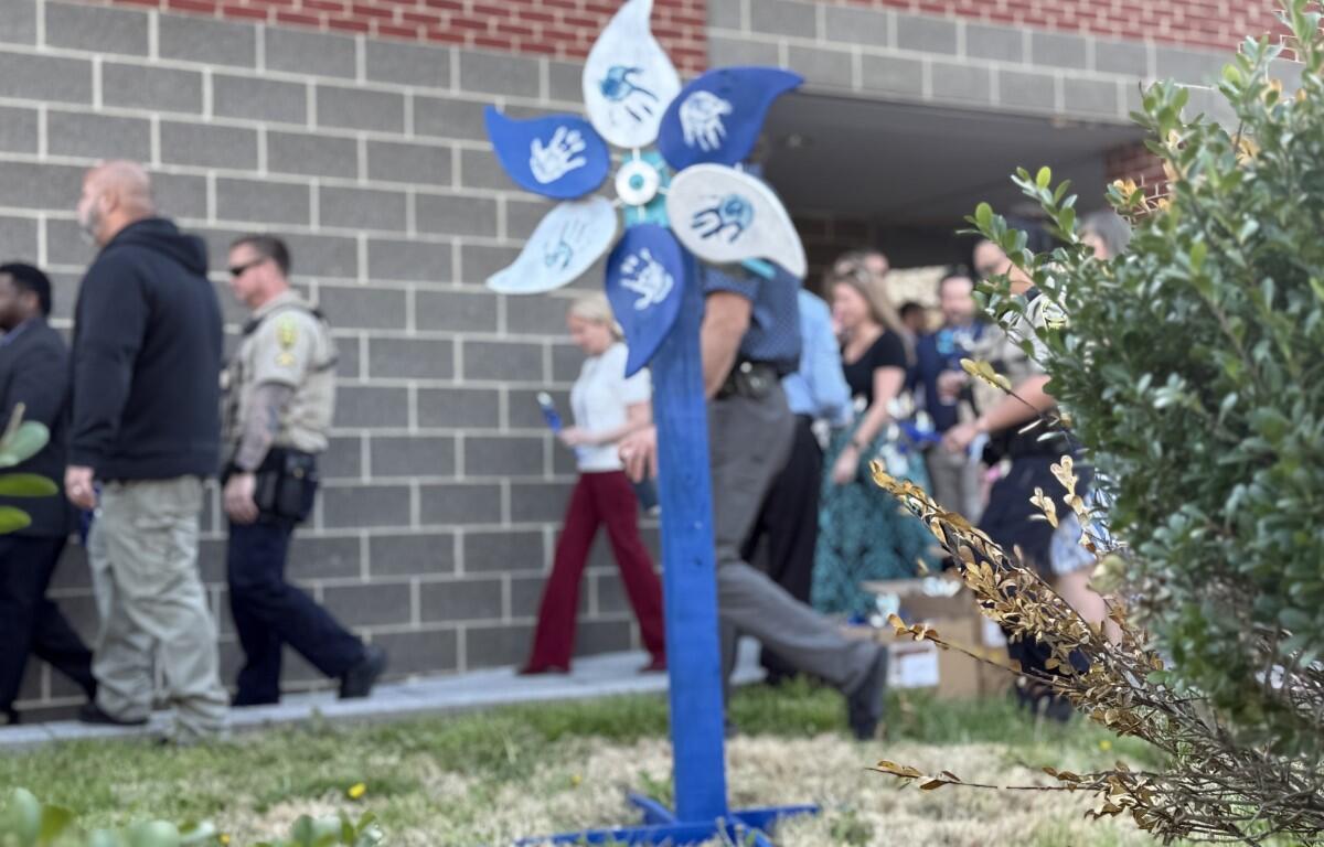 Giant Child Abuse Prevention Month pinwheel