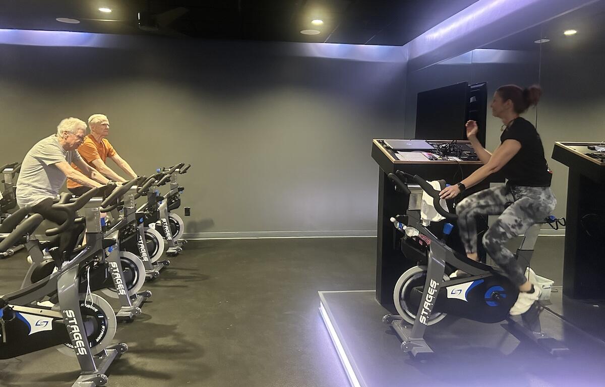 Local spin class for Parkinson's patients at ACAC
