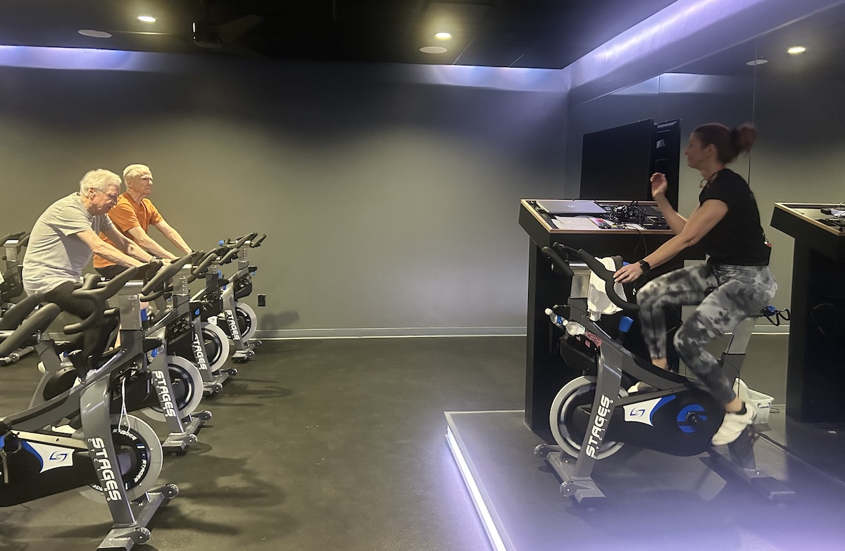 Local spin class for Parkinson's patients at ACAC