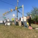 Indivisible protests for Trump visit